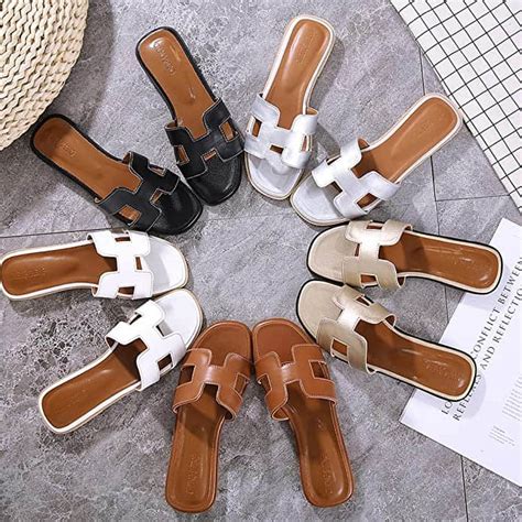 white hermes sandals dupe